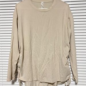 Lululemon Athletica Cream Long Sleeve Top